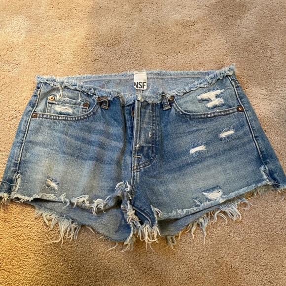 NSF Drai Frayed Cutoff Shorts - Picture 3 of 3